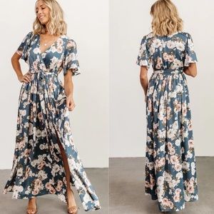 Baltic Born Sicily Satin Maxi Dress NEW